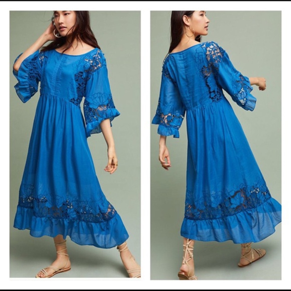 Anthropologie Akemi + Kin Meadow blue dress